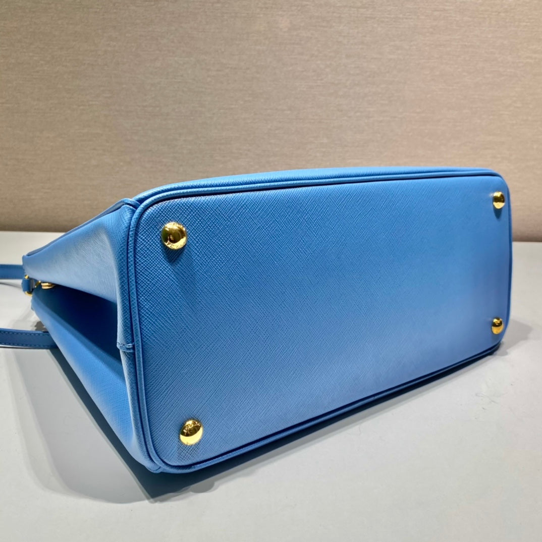 Minibolso Galleria Saffiano Azul 20 cm