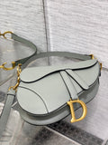 Bolso Saddle gris 25 cm