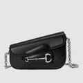 Bolso mini de hombro Horsebit 1955 negro