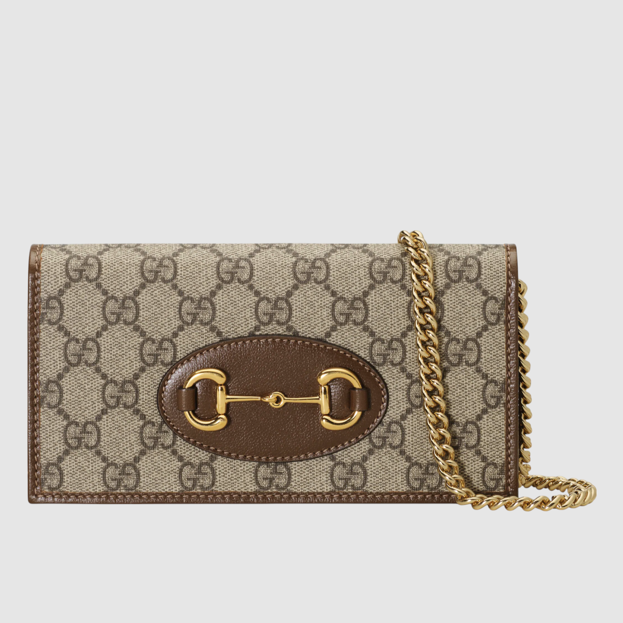 Cartera Marrón Horsebit 1955 con cadena