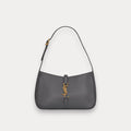Bolso Le 5 a 7 Piel Gris 23 cm