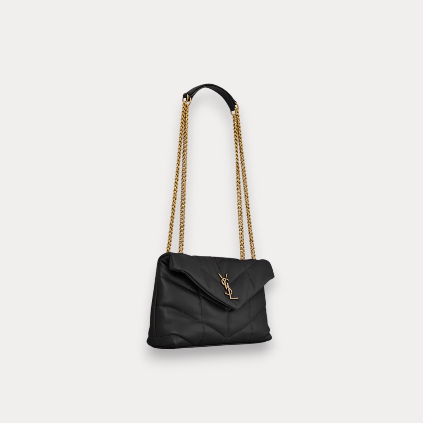 Bolso Puffer Negro 23 cm