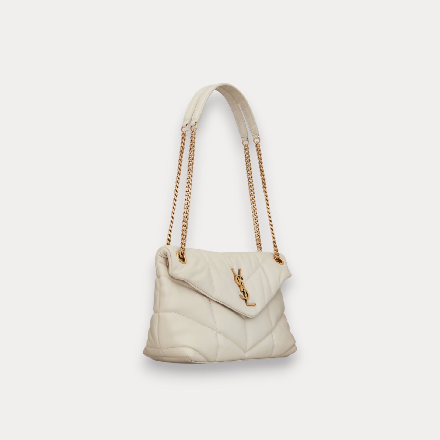 Bolso Puffer Blanco 29 cm
