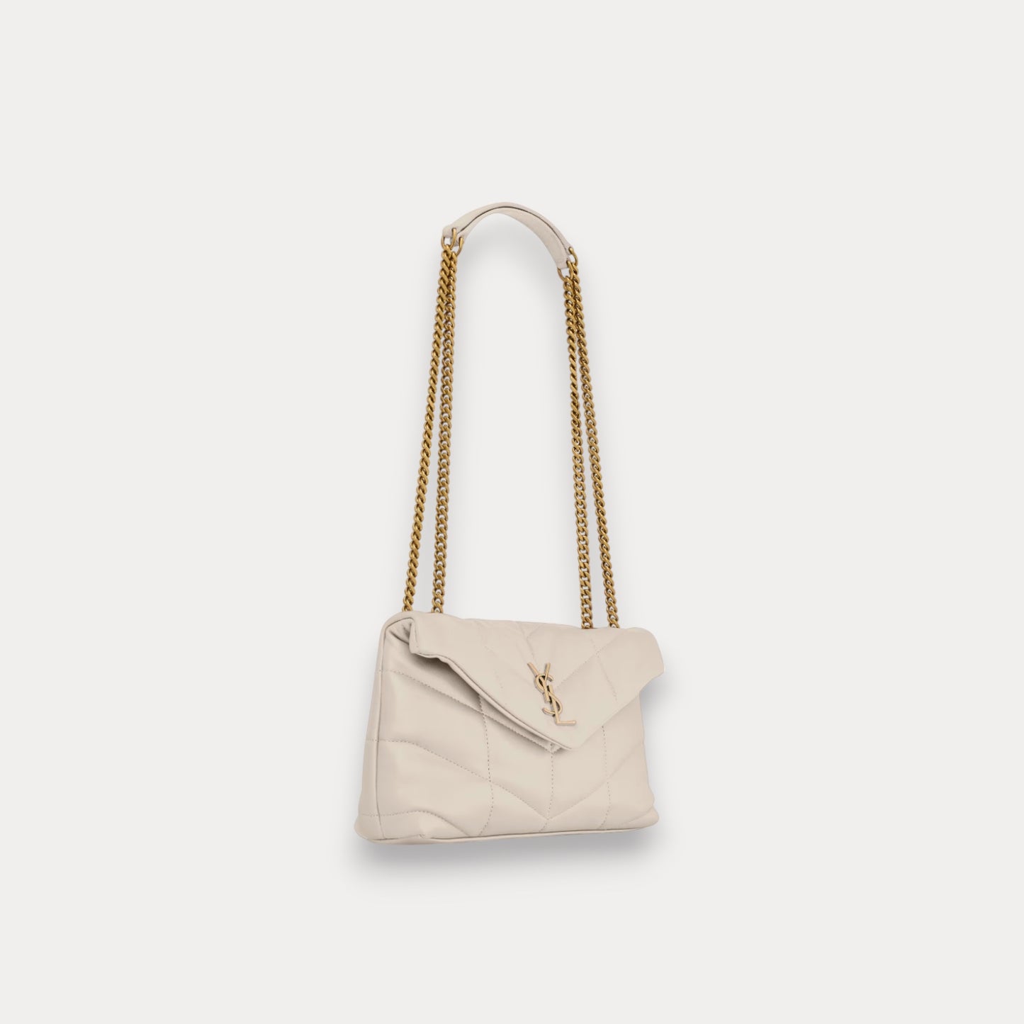Bolso Puffer Blanco 23 cm
