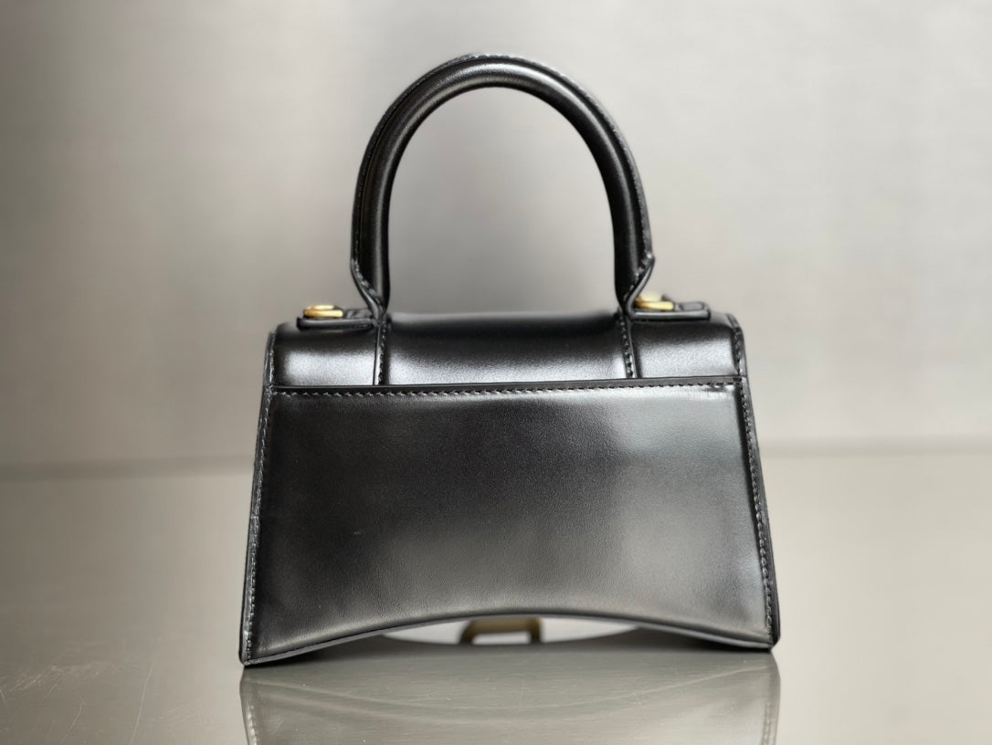 Bolso de Mano Hourglass XS de piel Negra