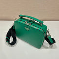 Bolso Prada Brique de piel Saffiano Verde