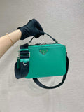 Bolso Prada Brique de piel Saffiano Verde