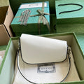 Bolso mini de hombro Horsebit 1955 blanco