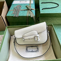 Bolso mini de hombro Horsebit 1955 blanco