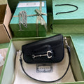 Bolso mini de hombro Horsebit 1955 negro