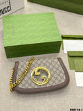 Bolso de hombro GG Blondie pequeño Marrón