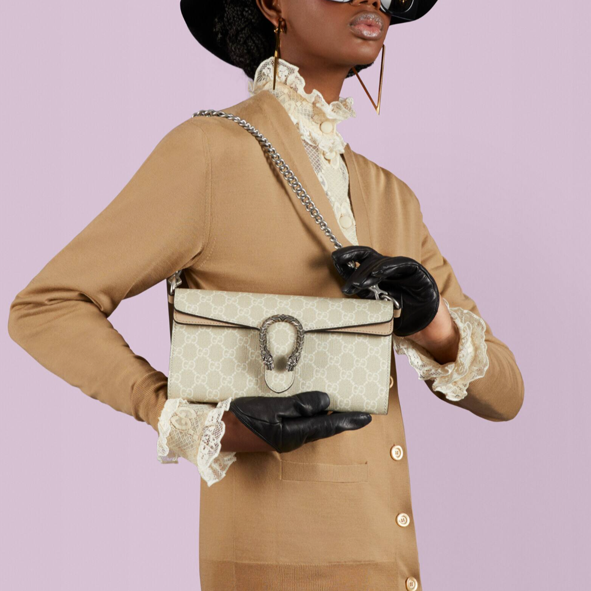 Bolso de hombro Dionysus pequeño Beige