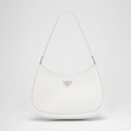 Bandolera de piel cepillada Prada Cleo Blanco