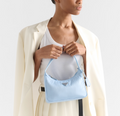 Minibolso Nylon Re-Edition 2000 Azul 22 cm