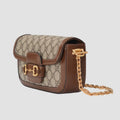 Bolso de hombro Gucci Horsebit 1955 Marrón