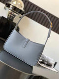 Bolso Le 5 a 7 Piel Gris 23 cm
