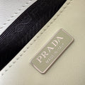 Bandolera de piel cepillada Prada Cleo Blanco