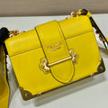 Bolso Prada Cahier de piel Amarillo