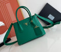 Bolso Double Saffiano Verde 25 cm