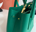 Bolso Double Saffiano Verde 25 cm
