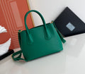 Bolso Double Saffiano Verde 25 cm