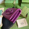 Cartera con tarjetero Gucci Horsebit 1955 Lila