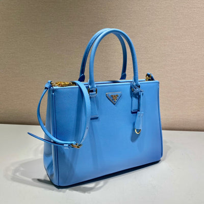 Minibolso Galleria Saffiano Azul 20 cm