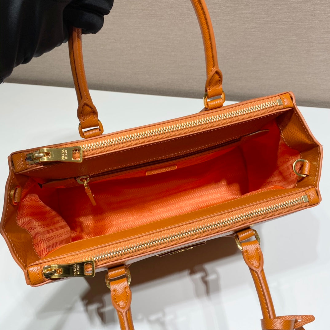 Minibolso Galleria Saffiano Naranja 20 cm