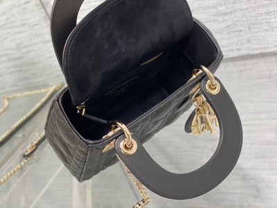 Minibolso Lady Dior negro 17 cm