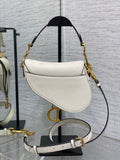 Minibolso Saddle blanco 19 cm