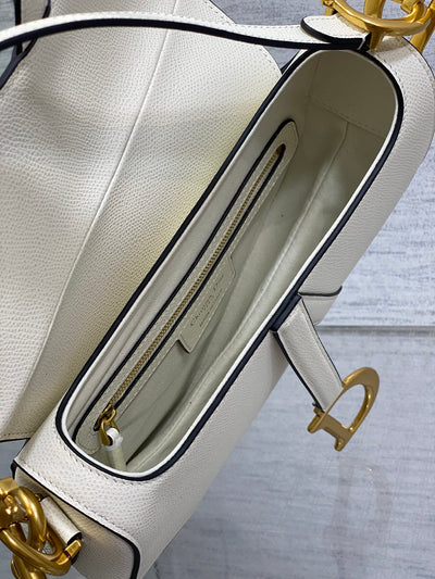 Bolso Saddle blanco 25 cm