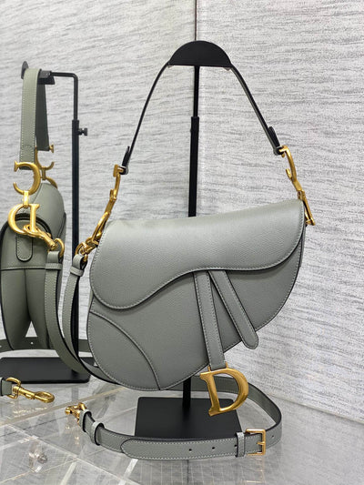 Bolso Saddle gris 25 cm