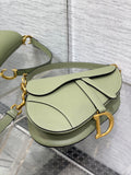 Bolso Saddle verde 25 cm