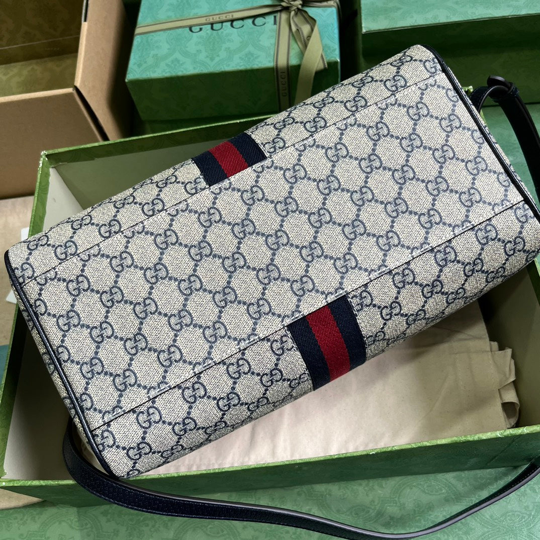 Minibolso de mano Ophidia Supreme Beige/Azul