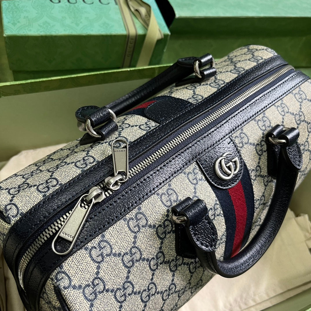 Minibolso de mano Ophidia Supreme Beige/Azul