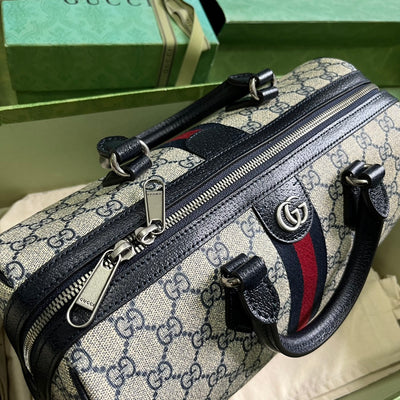 Minibolso de mano Ophidia Supreme Beige/Azul