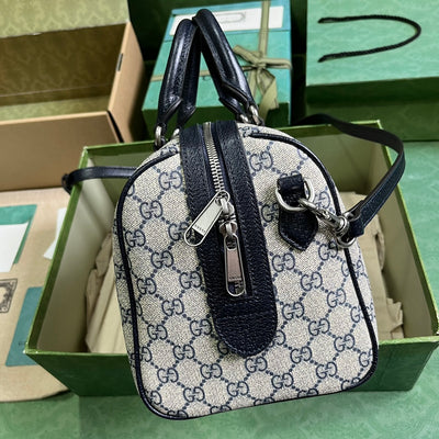 Minibolso de mano Ophidia Supreme Beige/Azul