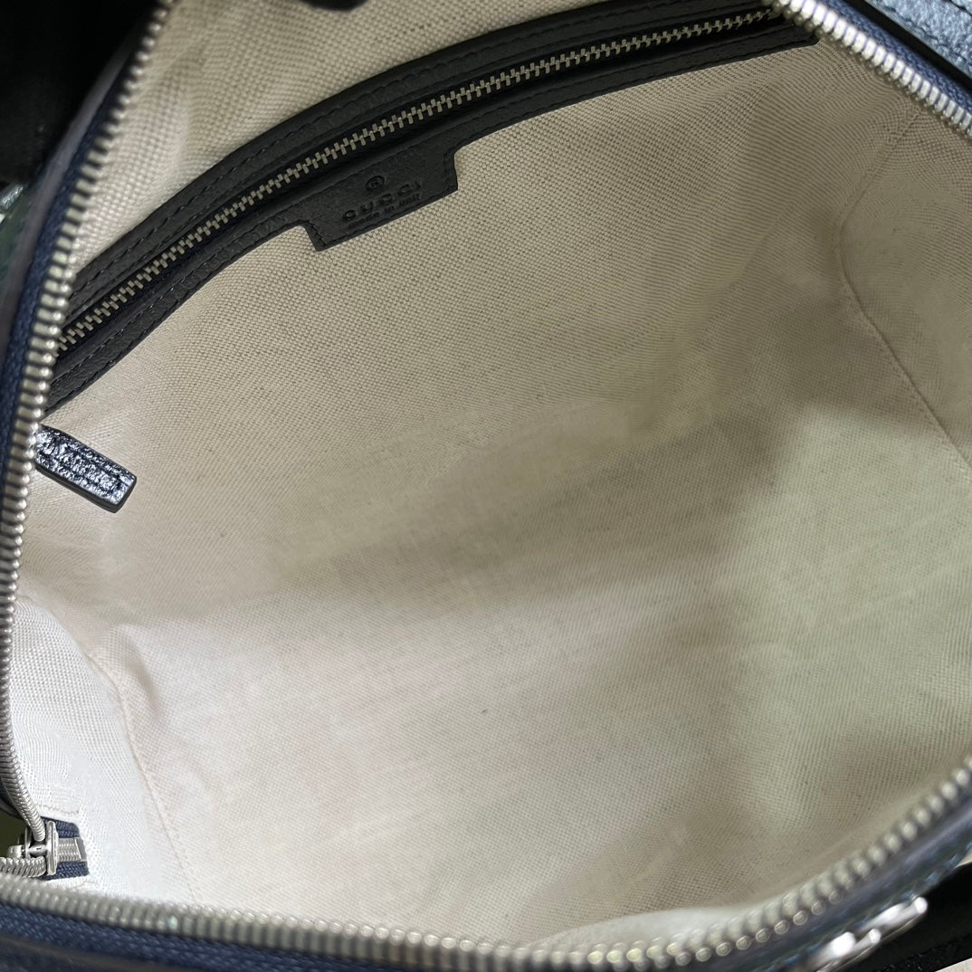 Minibolso de mano Ophidia Supreme Beige/Azul