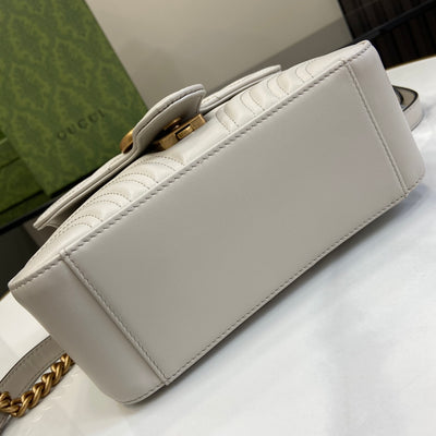 Minibolso GG Marmont con asa Blanco