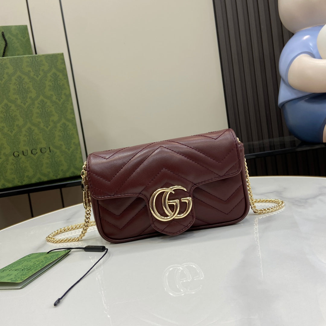 Microbolso GG Marmont Rojo 16 cm