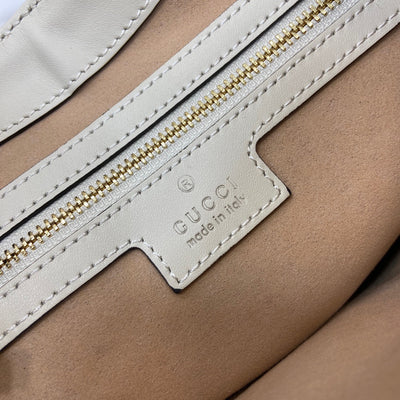 Bolso de hombro Padlock con GG Mediano Blanco