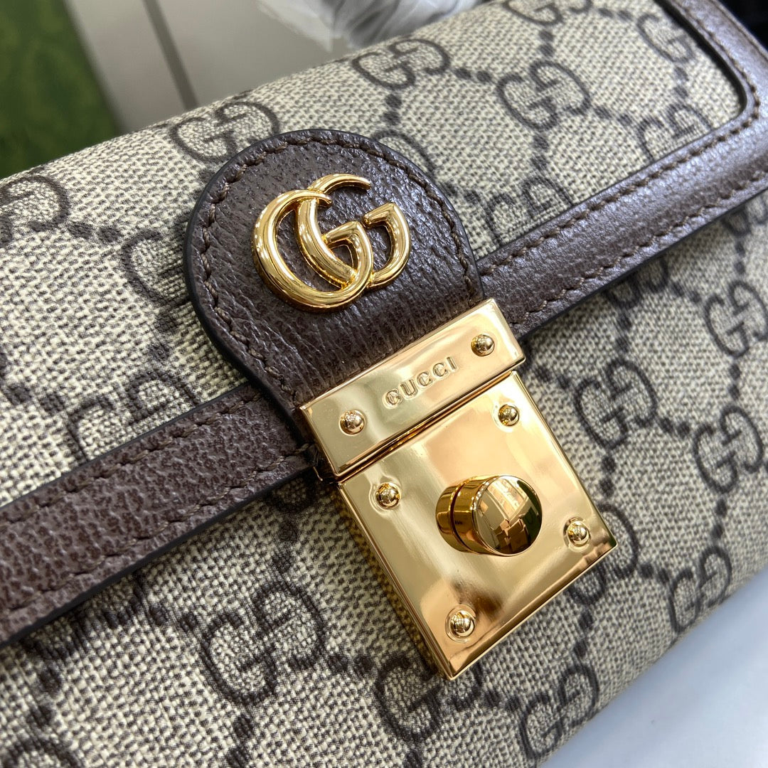Minibolso Ophidia GG Marrón