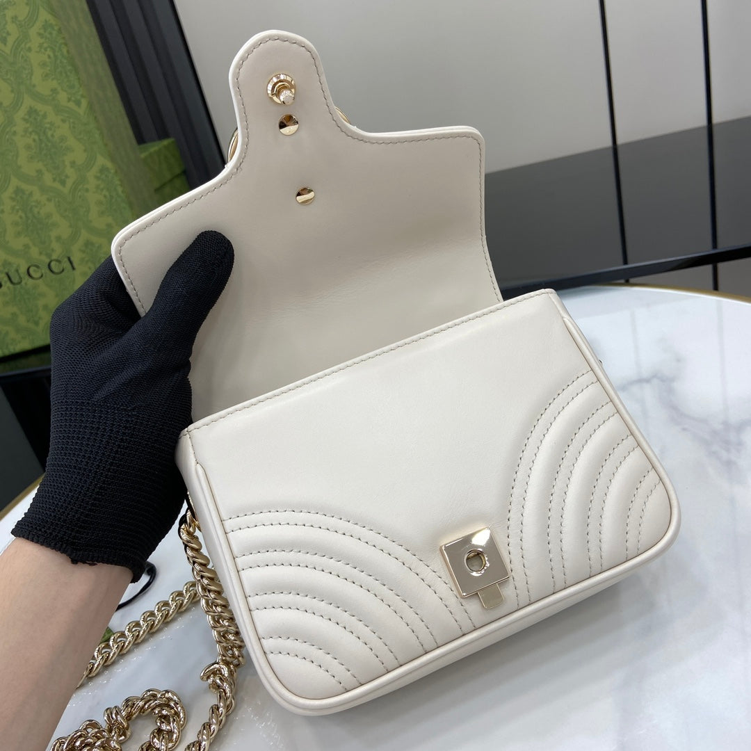 Bolso mini GG Marmont Blanco