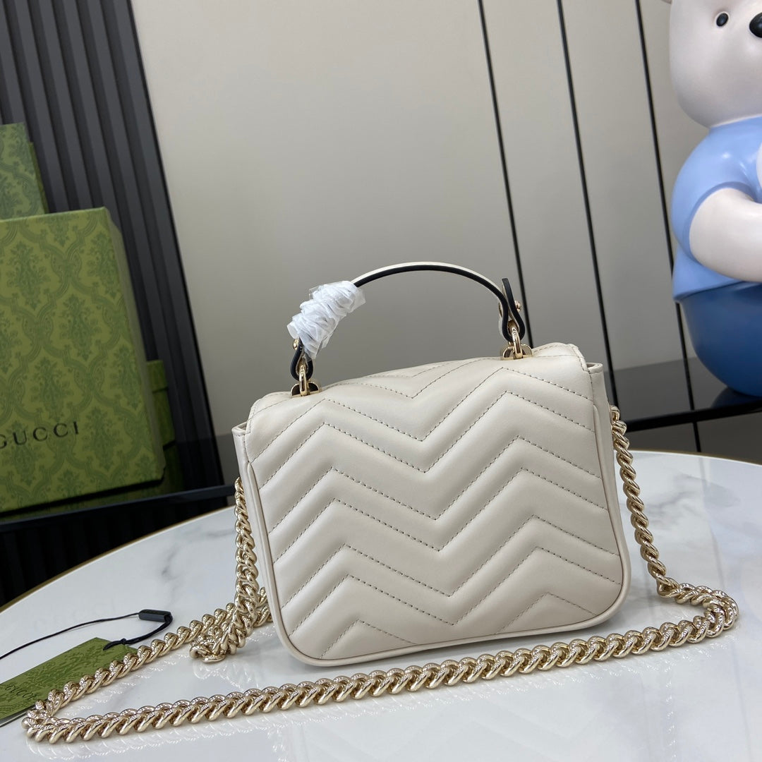 Bolso mini GG Marmont Blanco
