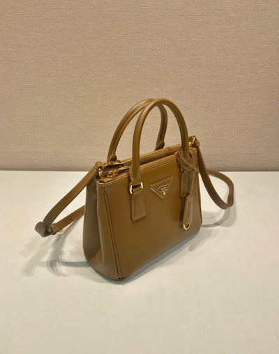 Minibolso Galleria Saffiano Beige 20 cm