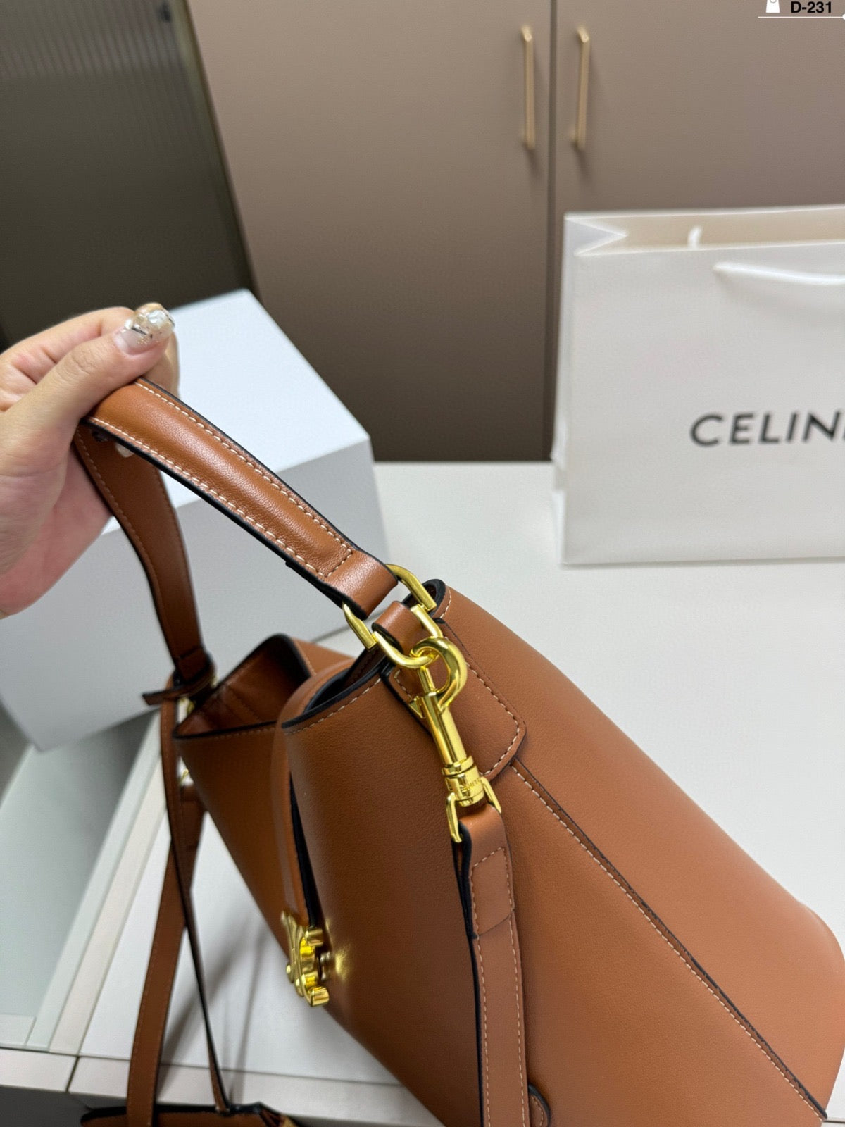 Bolso Louise Mediano Marrón 23 cm