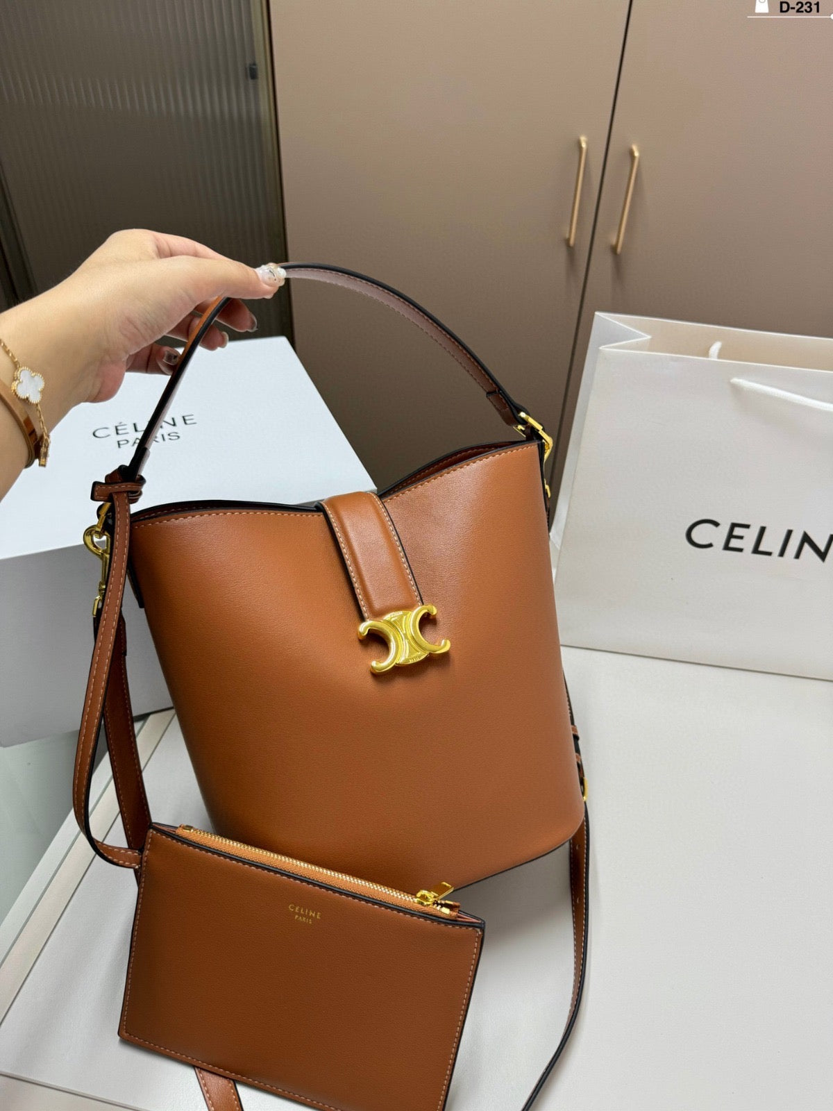 Bolso Louise Mediano Marrón 23 cm