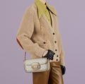 Bolso pequeño de hombro Horsebit 1955 Beige