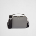 Bolso Prada Brique de piel Saffiano Gris