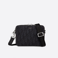 Bolso Pochette Con Correa Oblique en jacquard negro